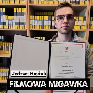 Jędrzej Hejduk, wojewódzka nagroda dla pracownika WFO za najlepszą pracę magisterską
